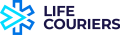 Life Couriers Logo - Dark on Clear Background