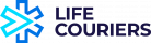 Life Couriers Logo - Dark on Clear Background